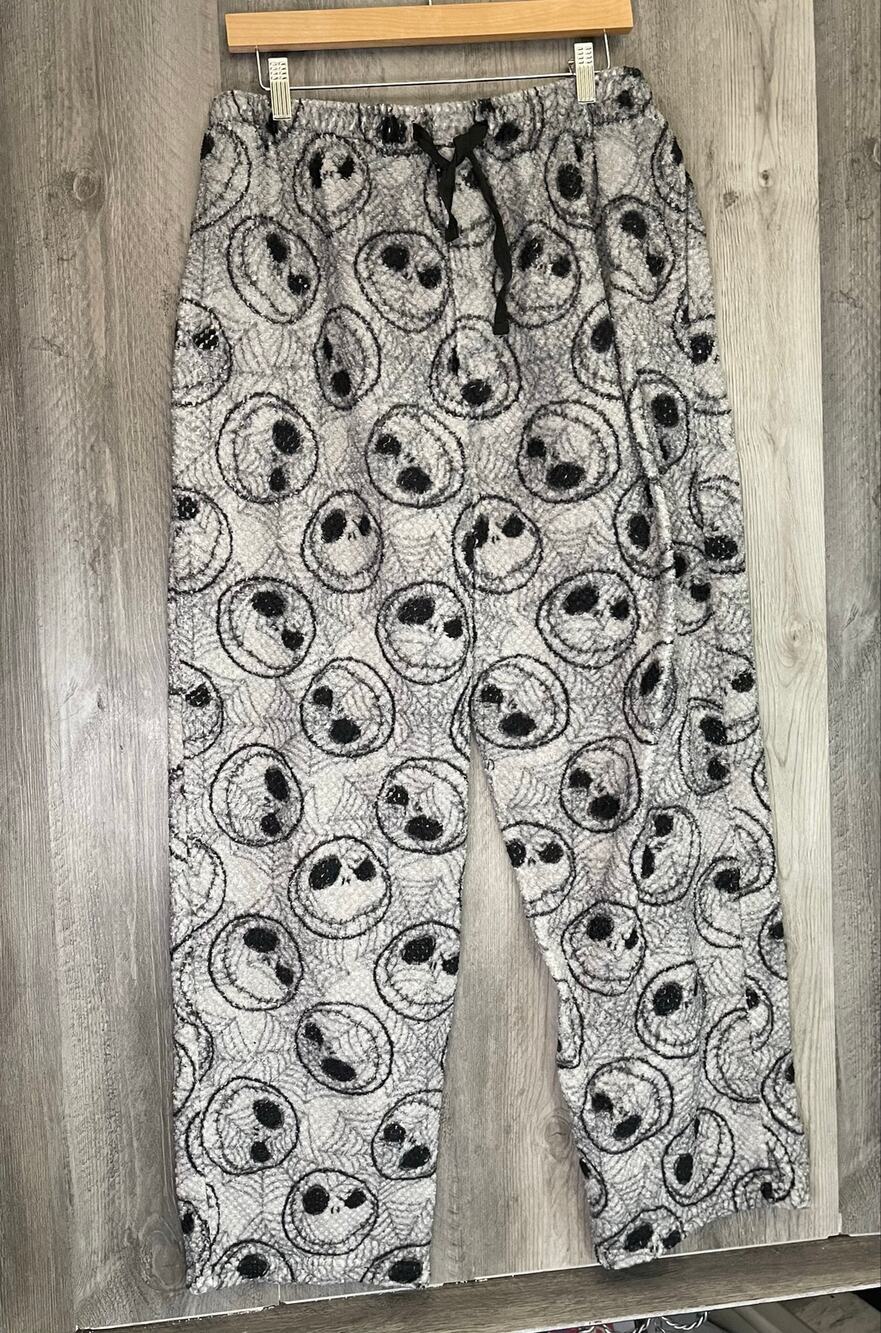 Disney Nightmare Before Christmas Jack Skellington Plush Pajama Pants L
